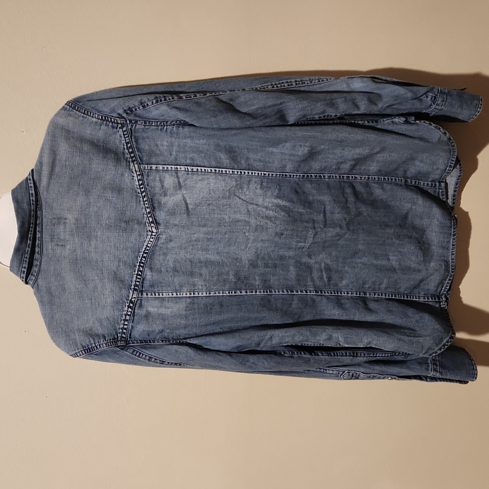 ❤️ J CREW CHAMBRAY WESTERN SHIRT / TOP WITH SNAP SHELL BUTTONS, 6 - Picture 11 of 11